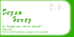 dezso hertz business card